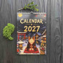 Настінний календар 2027 Котики Сходу - м'яка лапка удачі на рік