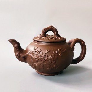 Великий чайник для чайної церемонії "Зимова слива" Коричневий (700мл)