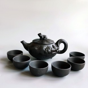 Чайний керамічний набір для китайської чайної церемонії на 6 персон Жабеня