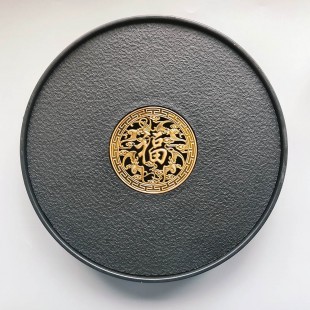 Вічна Чабань - Чайна дошка "Щастя" чорна (верх - кераміка, низ - пластик)